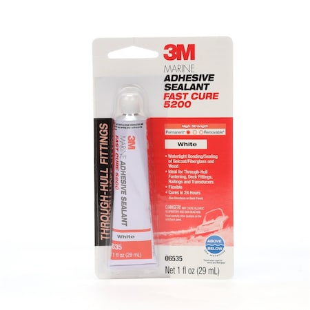 3M 06535 Marine Adhesive Sealant 5200 Fast Cure - 1 Oz., White